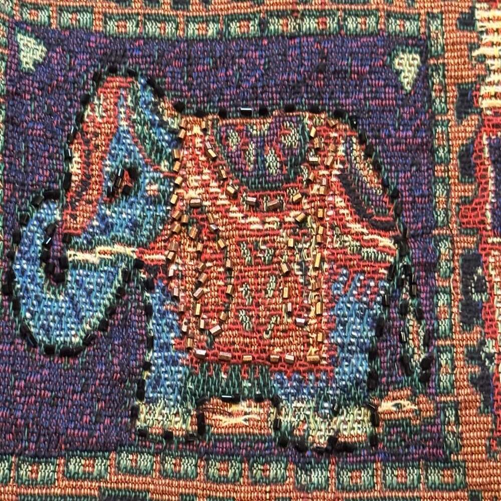 White Stag Plus Tapestry Jacket 22W/24W Beaded Boho Western Country - Picture 10 of 12